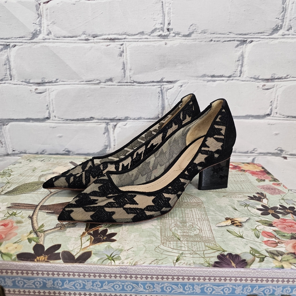 Nicholas Kirkwood Briona Houndstooth Mesh Pumps